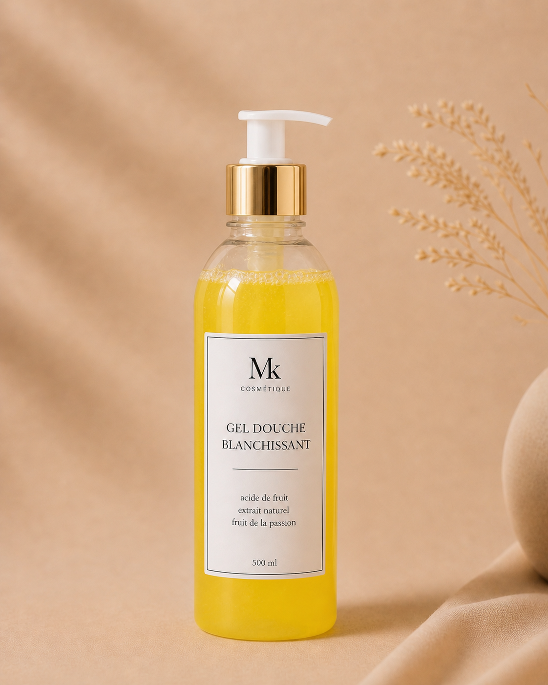 Gel douche blanchissant